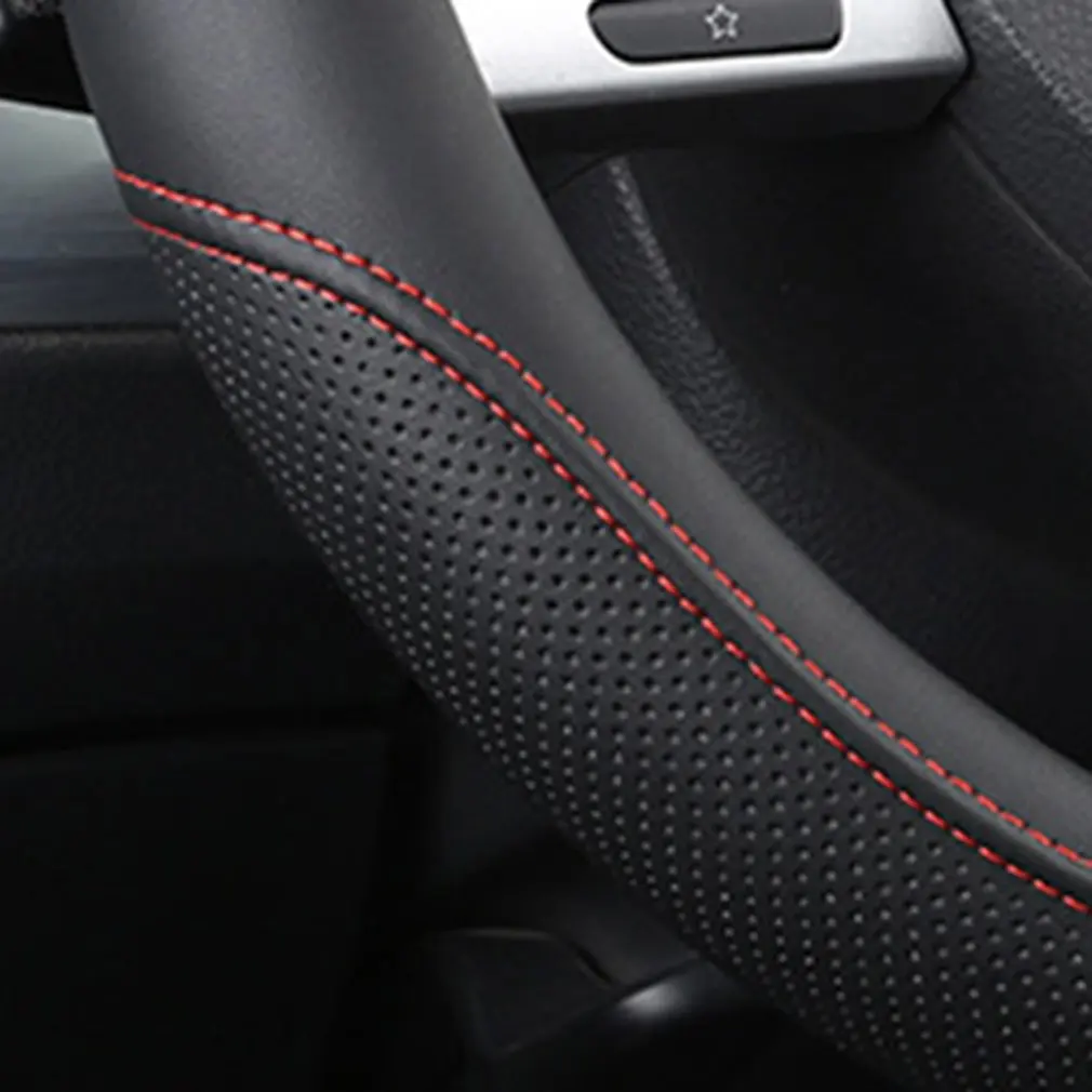 

Universal Car Steering Wheel Cover Breathable Cover Four Seasons Anti-slip Premium High-grade Leather Steering Wheel Cover