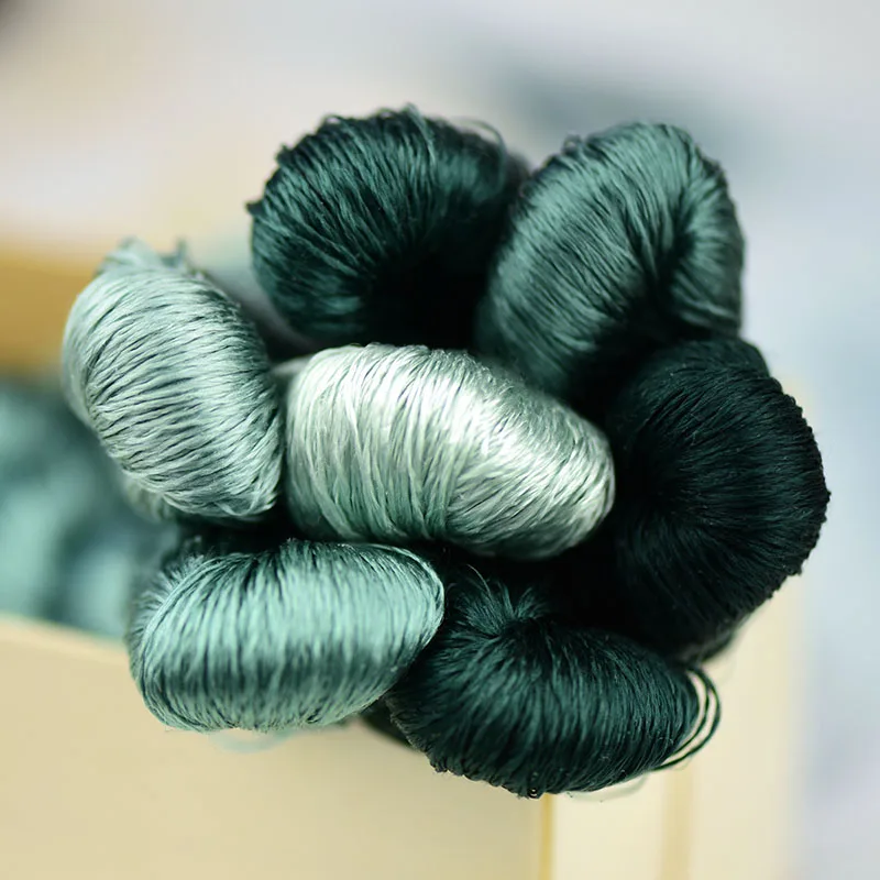 1 шт./400 м шелковая нить для вышивки/100% Шелковая нить/ручная вышивка