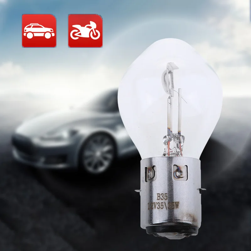 35 Вт Мотоцикл HID галогенсветильник лампочки для мотоцикла яркий белый автомобиль мотоцикл светильник почка фара лампа BA20D S2