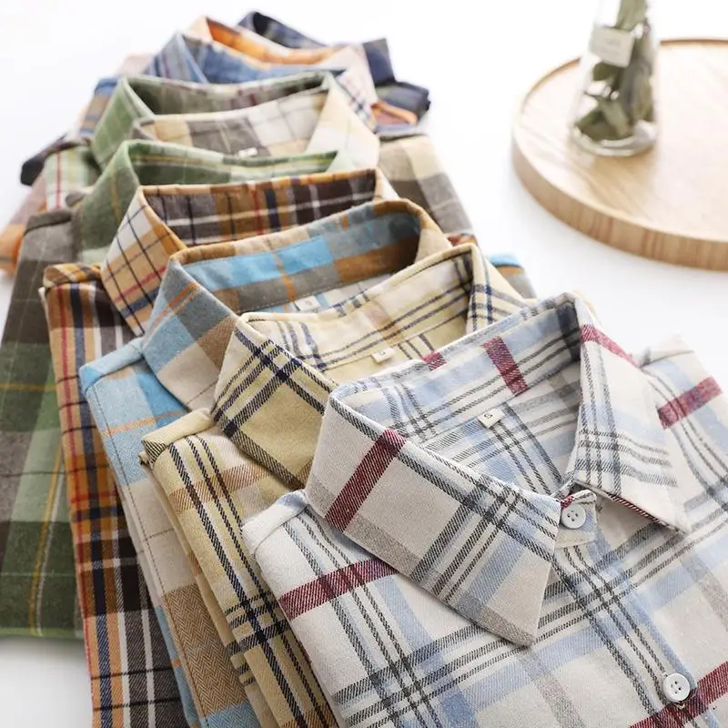 

Рубашка в клетку Deeptown в Корейском стиле, женские теплые зимние топы, рубашки с длинным рукавом, модные повседневные блузки, Свободный Топ на ...