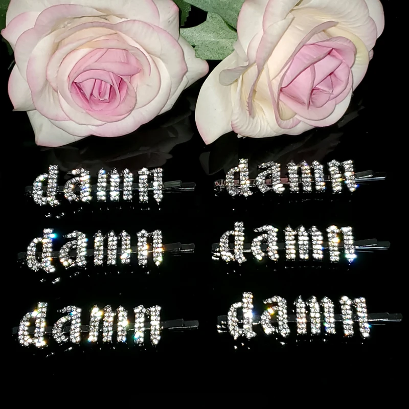 Заколка для волос в готическом стиле заколка-невидимка с буквами аксессуар 2020 |