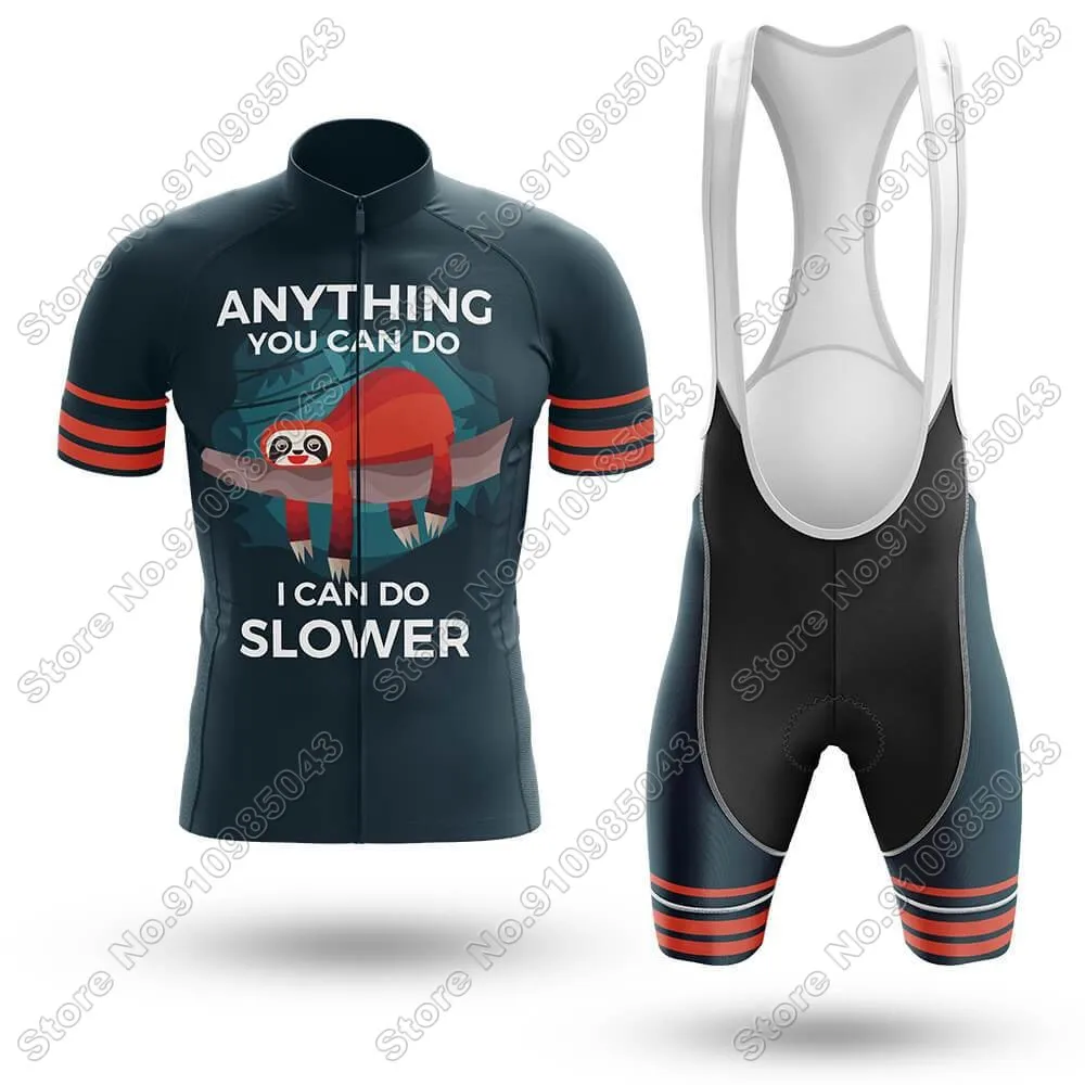 

Sloth Can Do Slower Men's 2021 Cycling Jersey Set Summer Cycling Clothing Road Bike Shirts Suit Bicycle Bib Shorts MTB Ropa