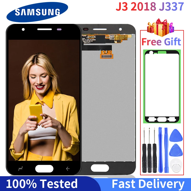 

Original Super Amoled For Samsung Galaxy J3 2018 J337W J337A J337 LCD SM-J337U J337 Display Touch Screen Digitizer Assembly
