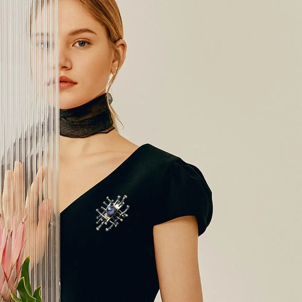 Винтажные геометрические броши булавки для женщин Модный эмалевый жемчуга