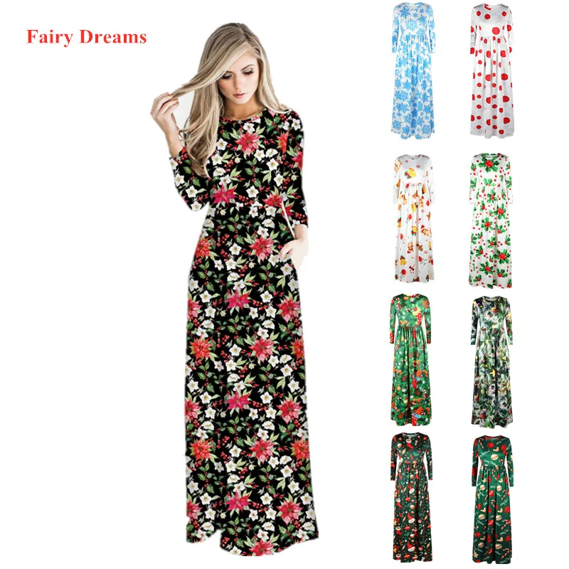 Мусульманская абайя Femme Musulman женское кафтановое Платье с принтом и длинным