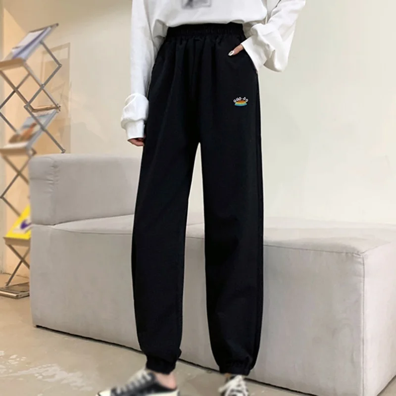 

Women Loose Sweatpants Femme Joggers High Waist Pants Comfort Simple Basic Casual Korean Style Sporty Style Trousers Clothing