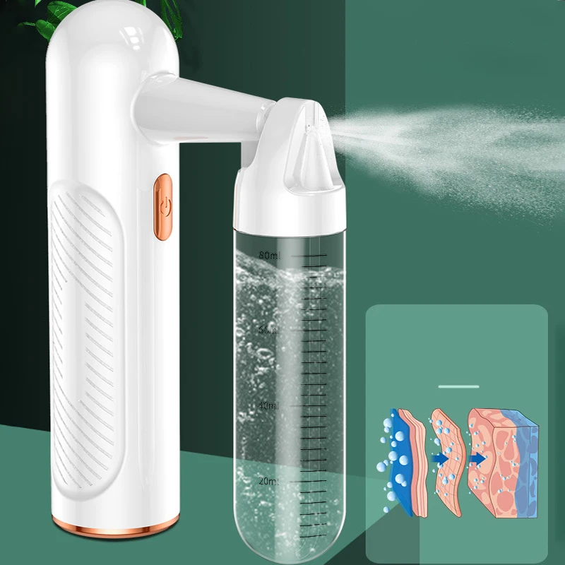 

0.3Mm High-Pressure Facial Steamer Water Oxygen Nano Facial Moisturizing Steamer Beauty Instrument Hand-Held Injecting Apparatus