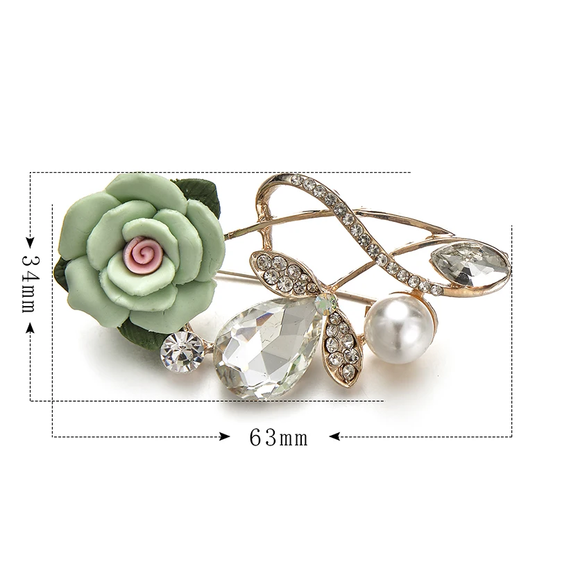 Женская Винтажная брошь IYOE Элегантная Брошь с искусственным жемчугом большие