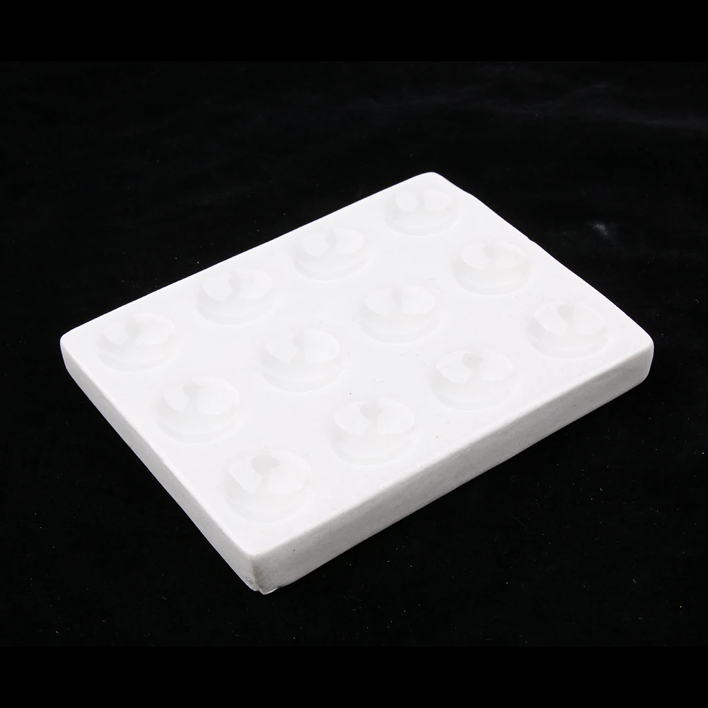 

Porcelain Ceramic Spot Plates Reaction Plate Lab Reusable, 12 Well
