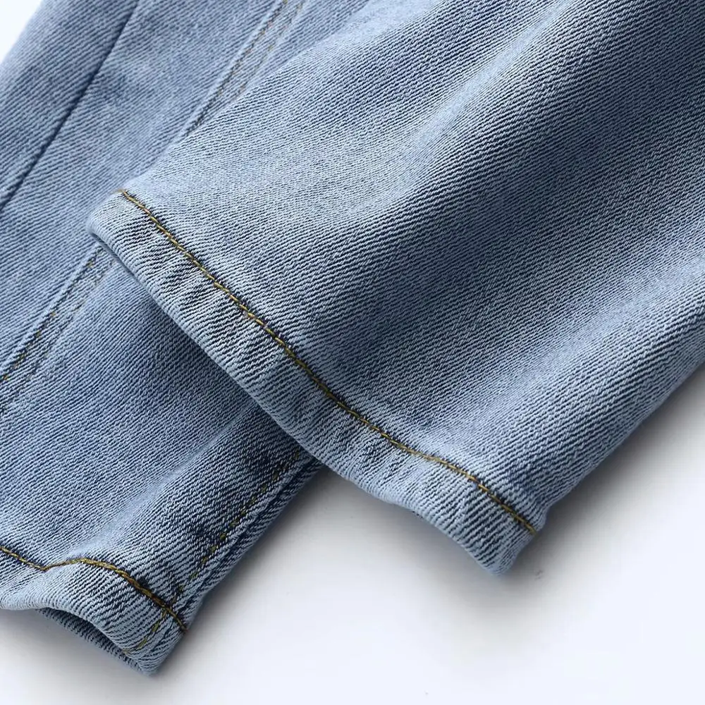 Женские свободные джинсовые брюки, повседневные синие брюки с эластичным поясом, весна-осень 2021 от AliExpress RU&CIS NEW