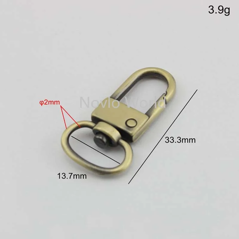 10 50 pcs14mm розовое золото Высокое качество ТРИГГЕР оснастки крючок для сумки