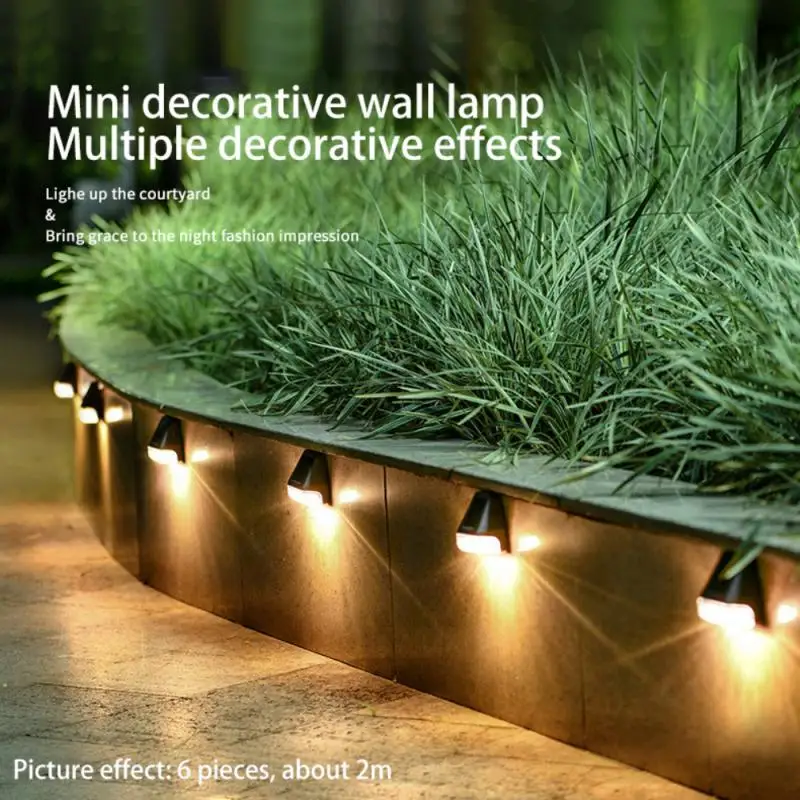 

Solar Wall Lights Step Lights Outdoor Waterproof Rainproof Stairs Step Lights Fence LED Wall Lights Garden Yard Fence Lamp Decor