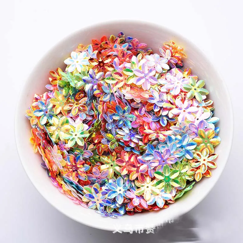 Золотые блестящие бусины 15 мм шестиконечные блестки в форме сливы аксессуары для