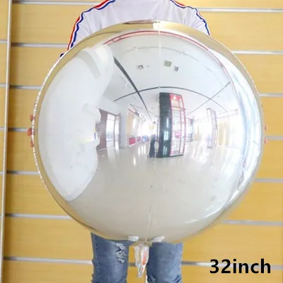 1pcs 32inch Серебряный лазер Алюминиевая фольга шар алмаз 4D куб диско сердце фон для фотосессий-воздушный шар День рождения Свадьба Вечеринка гелиевые декорации - Цвет: 1pcs 32inch
