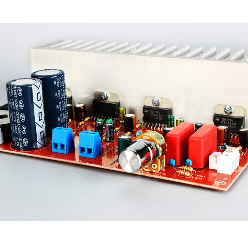 

Vogue 14.5*18*5cm 450 200W*2 Dual AC24-28V TDA7294 2.0 Channel Power Amplifier Board HiFi High Power Amplifier Board