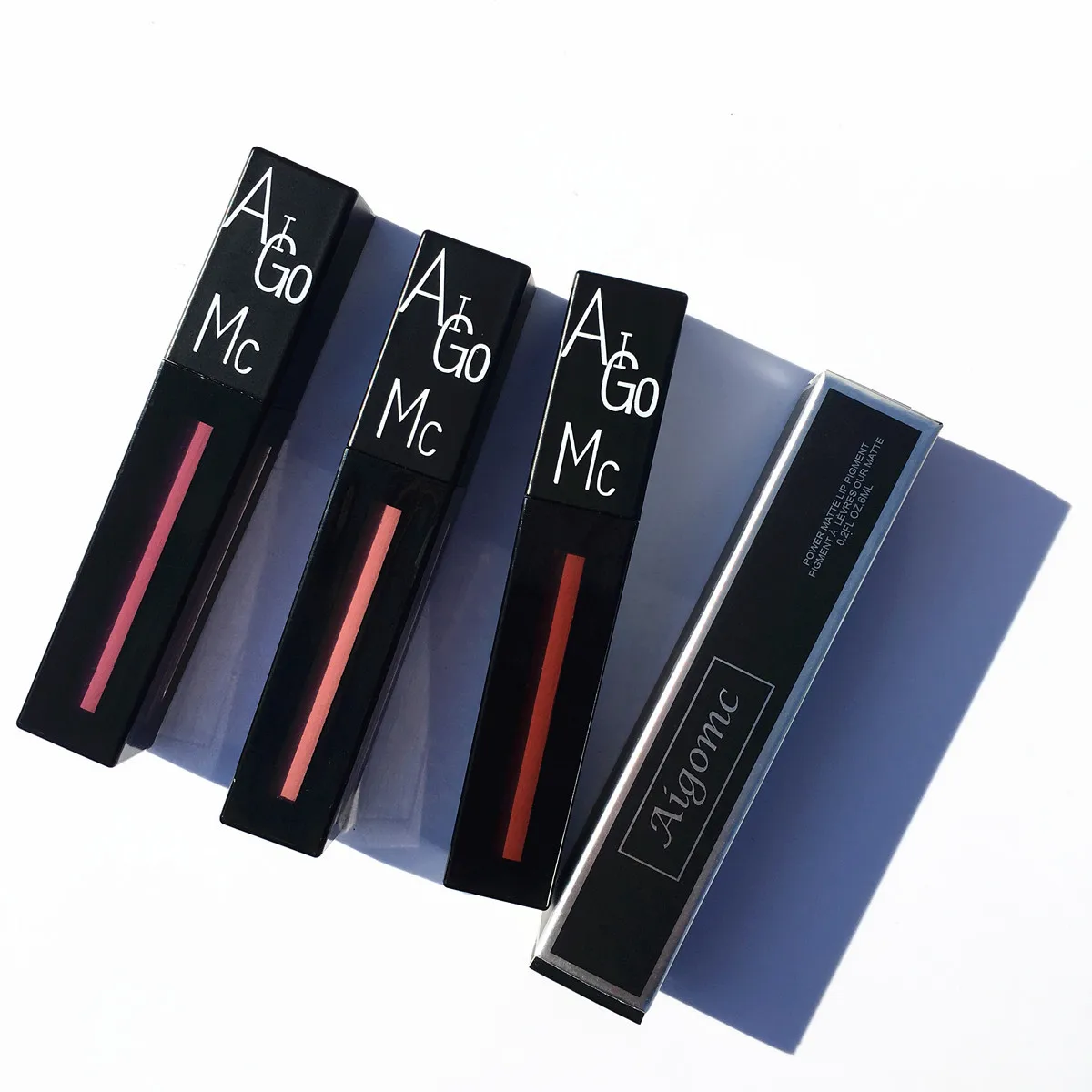 12 цветов квадратная трубка матовая губная помада антипригарная чашка