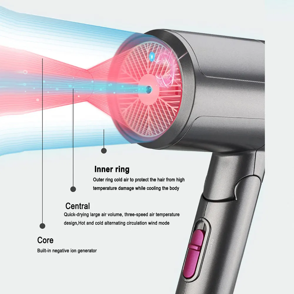 Новый дизайн Фены складной фен портативный мини металлический распылитель