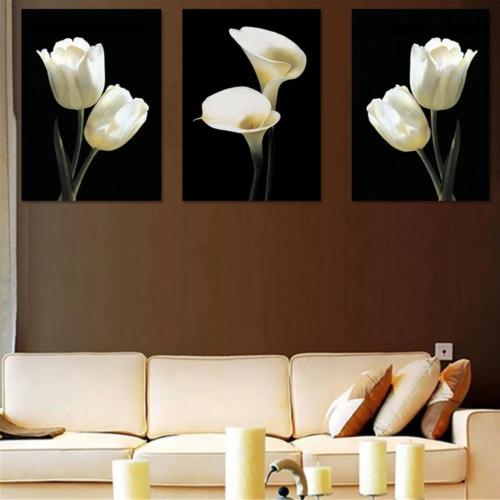 

Hotel Living Room Indoor Wall Art 3D Office Mural Home Decor Removable Flower Oil Painting