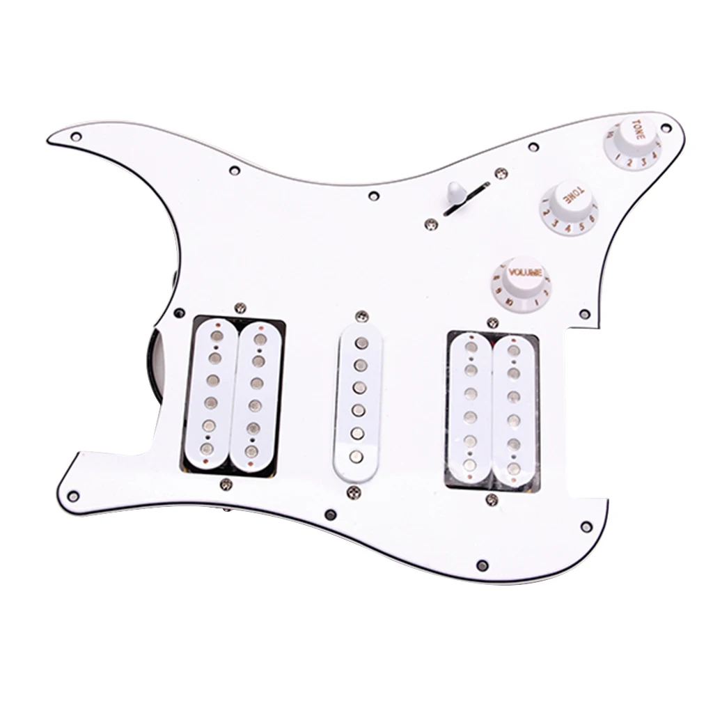 Загруженный Prewired электрогитара Pickguard звукосниматели 11 Hole HSH белый | Спорт и