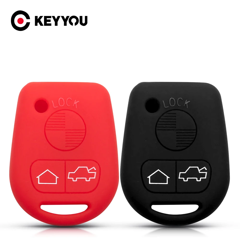 

KEYYOU Replacement Silicone Key Case For BMW X3 X5 M3 530i 330i 330xi E31 E32 E34 E36 E38 E39 E46 Z3 Z4 E90 E60 3 Buttons Cover