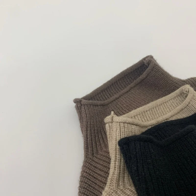 Lawadka 1-6T Autumn Winter Turtleneck Children's Knitted Sweater Fashion Solid Soft Kids Clothes Long Sleeve For Boys | Мать и