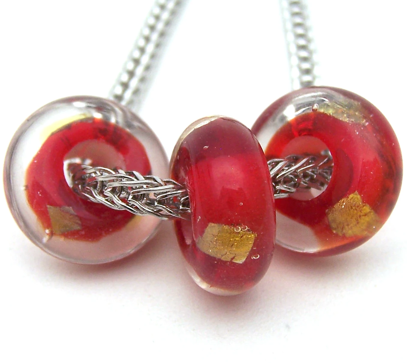 

JGLZ2576 3X 5MM Hole DIY GlassBead Murano Glass beads Fit European Charms Bracelet diy jewelry Lampwork