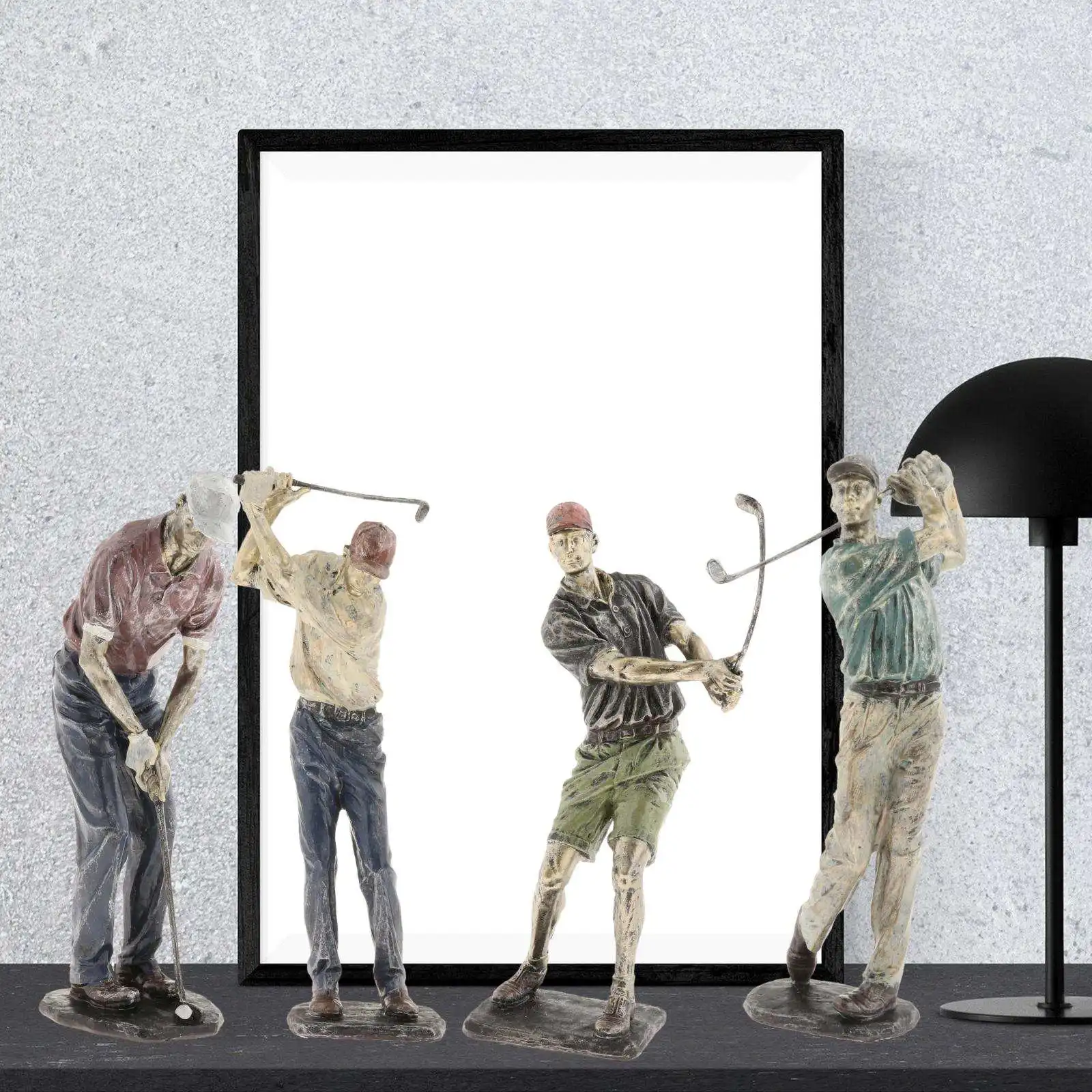 

Decorative Man Golfer Statue Ornament Handcrafts Sculpture Swinging A Golf Sport Club Shelf Bookcase Decor Gift Collectible