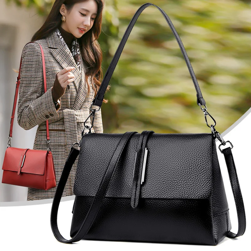 

Women's Shoulder Bags Genuine Leather Designer Luxury Ladies Handbags Women Bags Girls Small Square Messenger Bag bolsa feminina