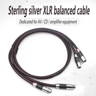 Балансирующий аудиокабель Xangsane HiFi Fever класса 4N из стерлингового серебра XLR, квадратный сердечник, аудиокабель Silver Cannon