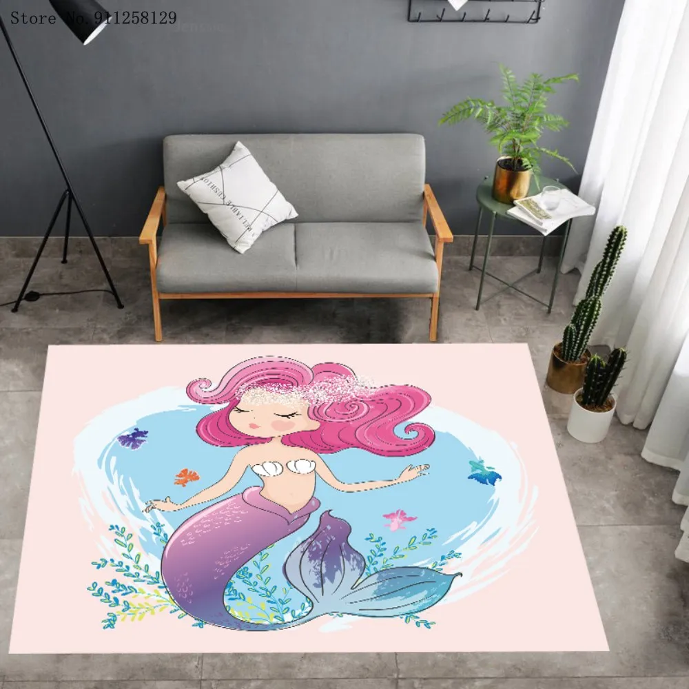 

Cartoon Of The Mermaid Carpet Baby Play Mat 3D Print Sexy Lady Rug Outdoor Rug For Kids Adults Floor Carpet Beautiful Carpet