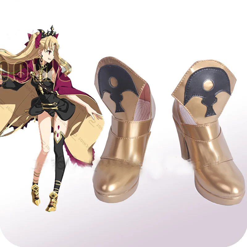 Fate Grand Order Lancer Ereshkigal Sprite2 Золотая обувь для косплея ботинки на Хэллоуин косплей