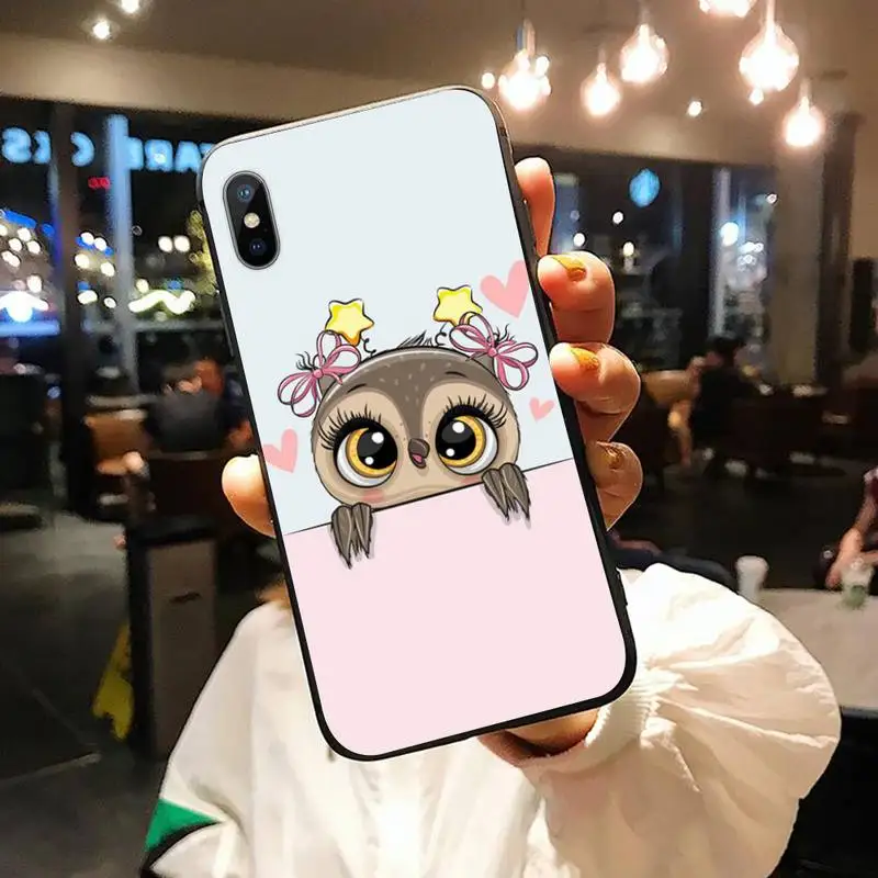

Cute Owl Hearts Lover Phone Case for iPhone 11 12 pro XS MAX 8 7 6 6S Plus X 5S SE 2020 XR