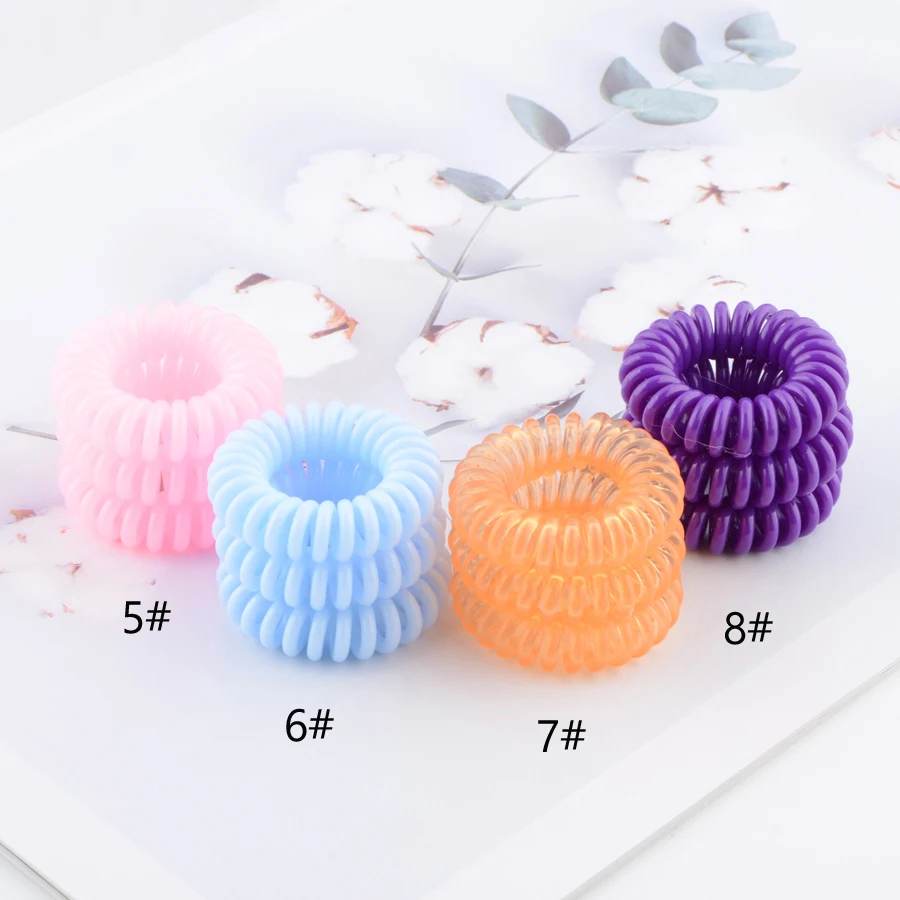 3boxes 3.5cm Fashion Cute Candy Color telephone line hair gum styling tools headwear Free shipping | Красота и здоровье