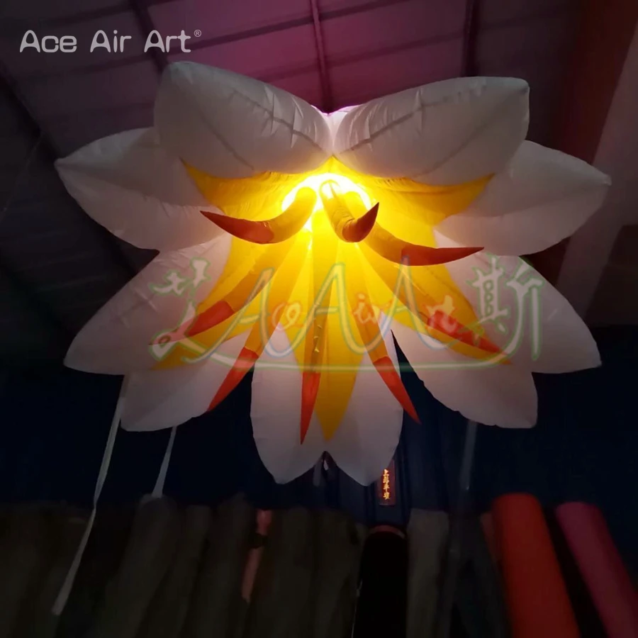 В виде огромного растения модель надувной анемон подвесной цветок с полной