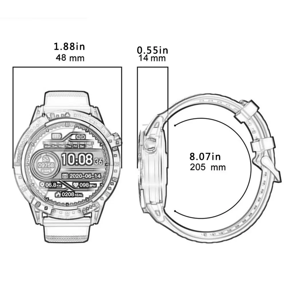 

Newest LOKMAT Smart Watch Men Bluetooth Call Full Touch Screen IP67 Waterproof Smartwatch For Android IOS Sports Fitness Watches