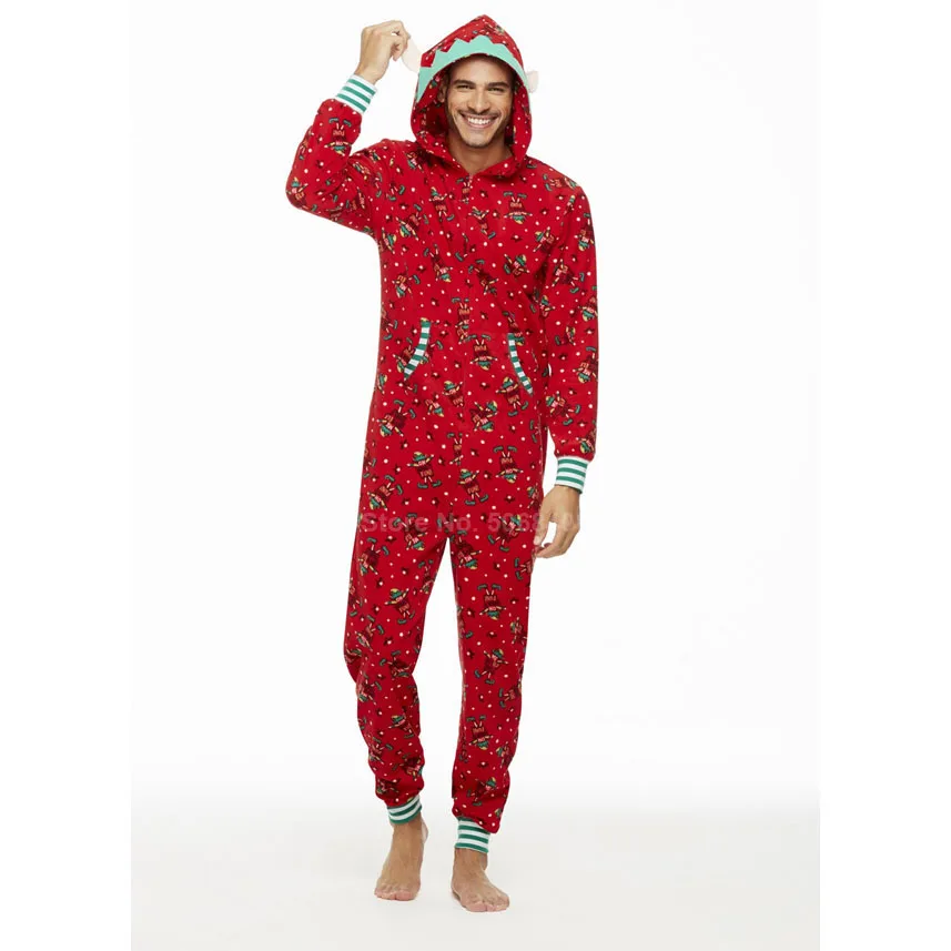 Рождественская Пижама для всей семьи комбинезон матери и дочери женщин детей