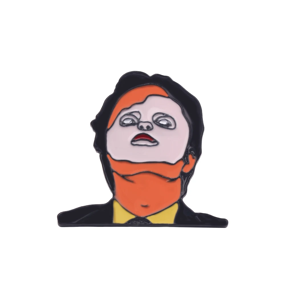 Эмалированная булавка для маски Dwight Schrute значок Rainn Wilson Офисная брошь в ужас