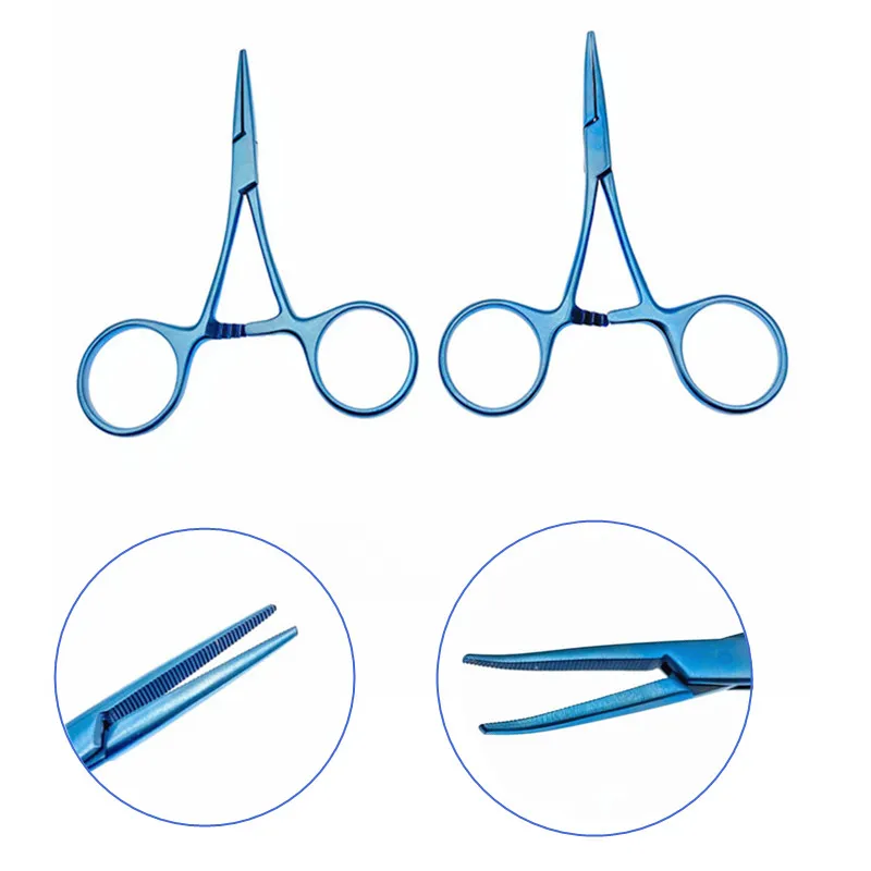 

Титановый гемостатический зажим, щипцы, Хирургический пинцет, гемостатический ремень, прямые/Изогнутые наконечники