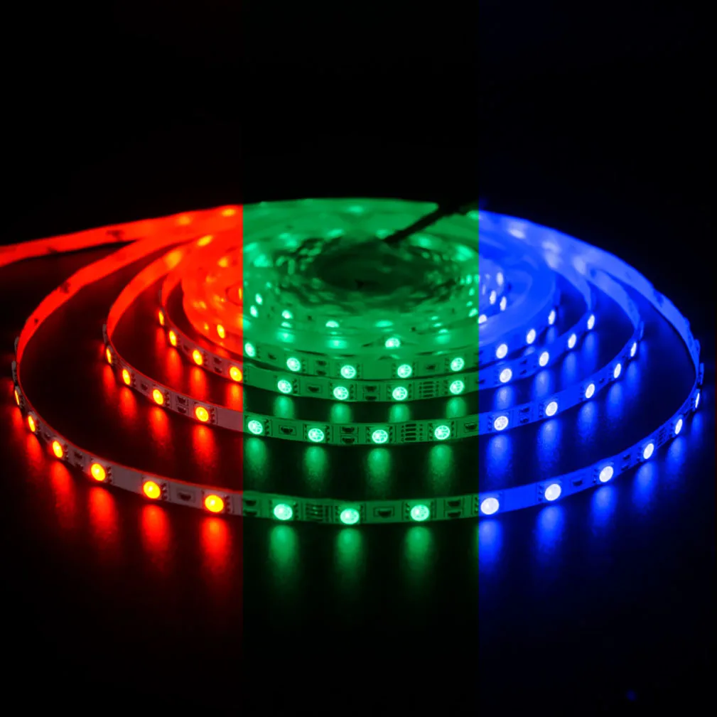 

5V 12V Led Strip 5050 RGB Lights 6mm width FPCB 24V Led Light Strip 60Leds/m Flexible Lighting Led Tape IP30 For Home Decoration