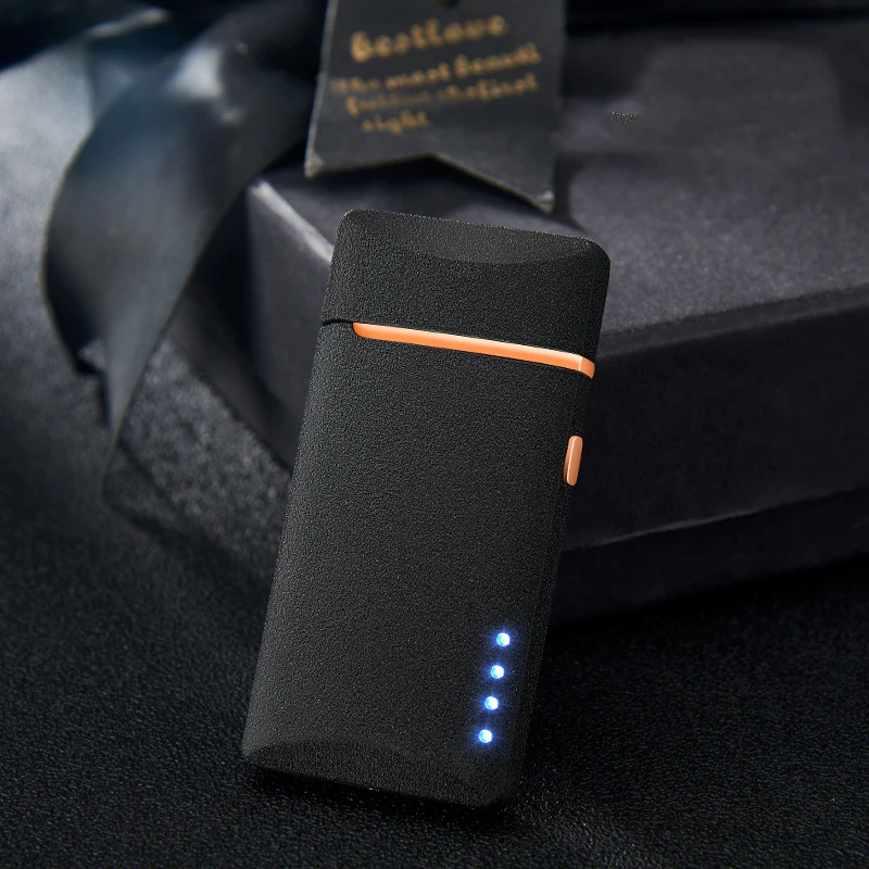 

Mini Metal USB Arc Lighter Cigarette New Plasma Flameless Electric Lighter Windproof LED Power Display Gadgets for Men