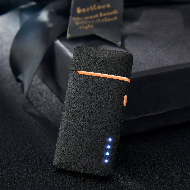 Mini Metal USB Arc Lighter Cigarette New Plasma Flameless Electric Windproof LED Power Display Gadgets for Men |