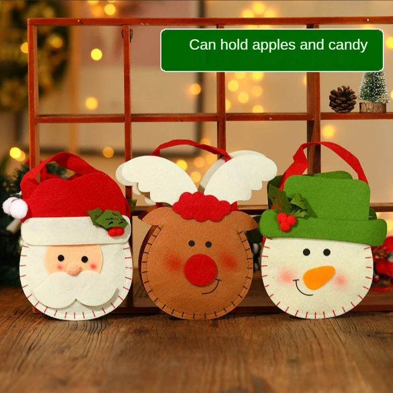 

Christmas Candy Apple Gift Bag Children Kids Boy Girl Tote Christmas Eve Apple Packaging Shrinking Apple Bag Kindergarten