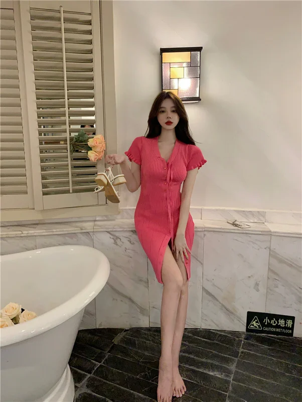 Dress Women's Pink French Style Rac | Женская одежда
