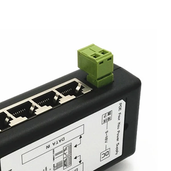 IG 4 порт Poe инжектор адаптер питания Ethernet блок Pin 5(+)/7 8( ) Входной Dc12V Dc48V для ip