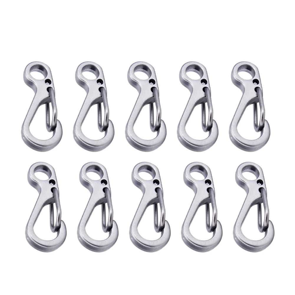 

10PCS Carabiner Clip Spring Snap Keychain Buckle Clip Aluminum Alloy EDC Hanging Buckle Hook for Hiking Backpacking