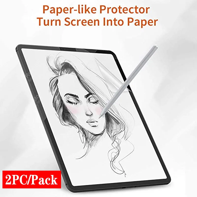 

2 шт./упак. бумага как пленки Экран Защитная крышка для Apple iPad 12,9 11 12,9-дюймовый 11 дюймов 12,9 ''матовый ПЭТ с антибликовым покрытием картина пленк...