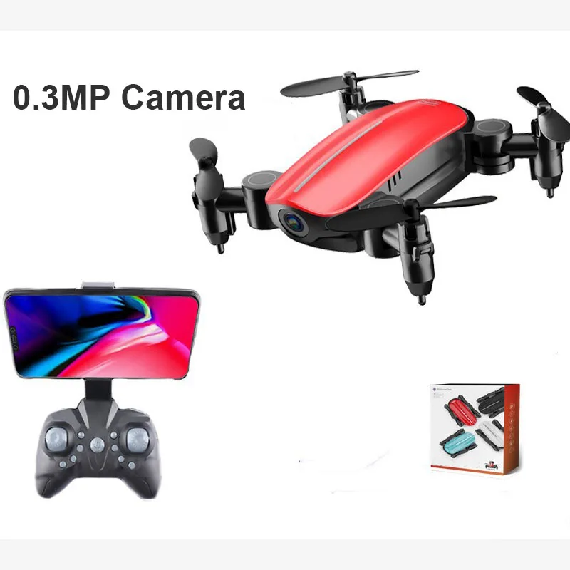0.3MP Camera Red RC Мини Квадрокоптер с wifi FPV складной Дрон самолет с камерой HD RC Дрон воздушный четырехосевой вертолет микро карманные игрушки - Цвет: 0.3MP Camera Red