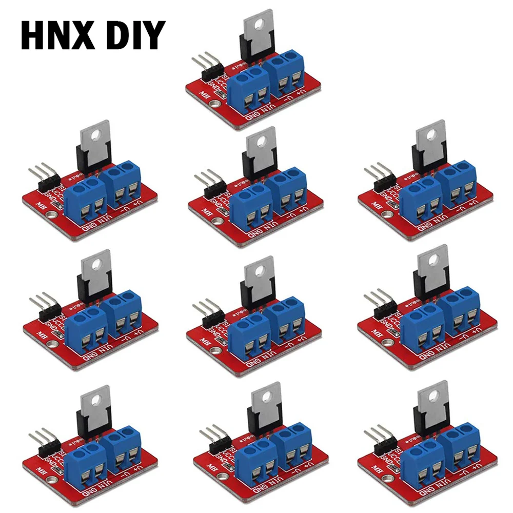 10 шт. 0-24 В IRF520 фотолампа диммер для MCU ARM Raspberry Pi верхняя кнопка Mosfet PWM затемнение