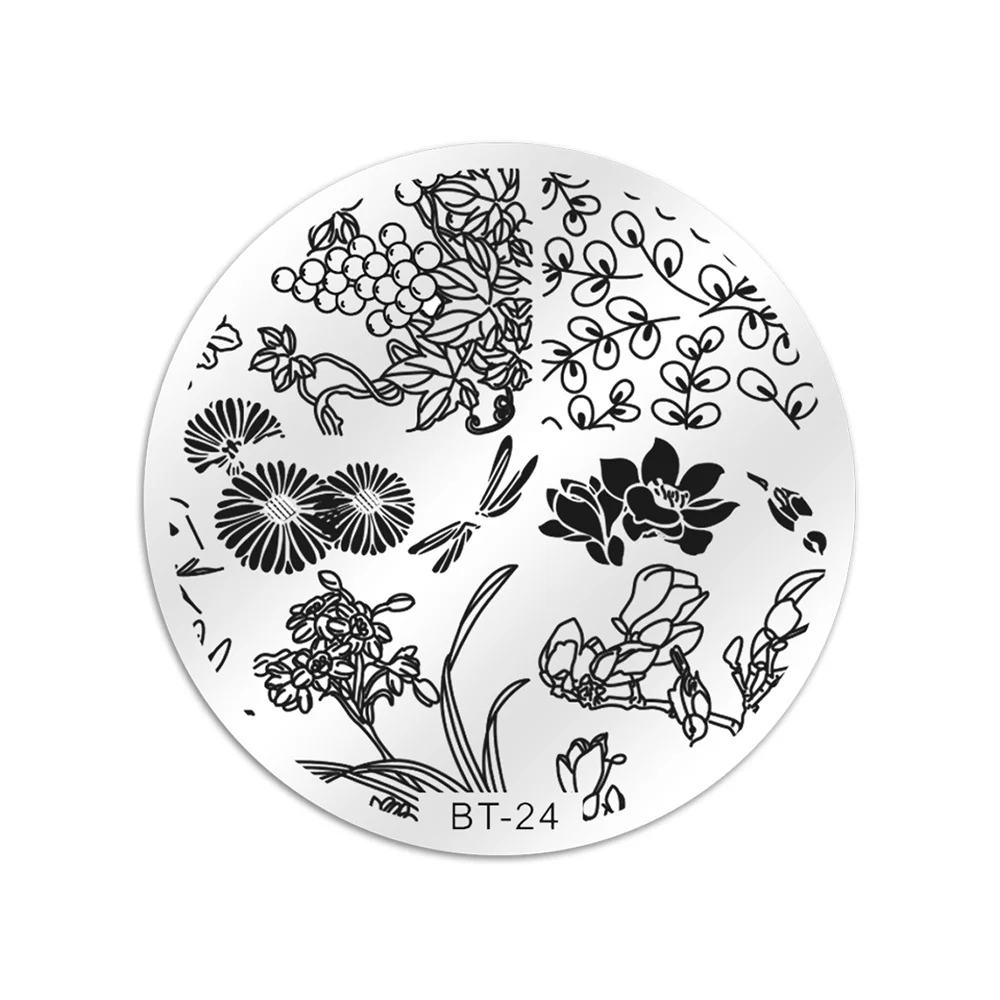 Пластины для стемпинга ногтей Biutee прямоугольные креативные шаблоны дизайна с