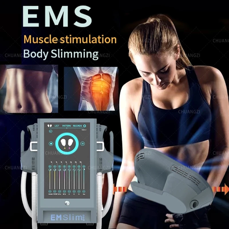 Brand-new technology, high-intensity rapid muscle gain and body shaping machine Hiemt EMslim slimming machine best 4 handle Hiem